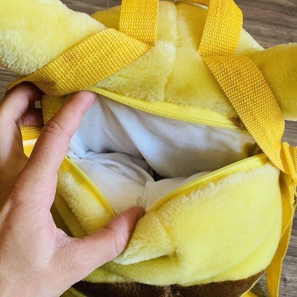 Vintage 1999 Pokemon Pikachu Backpack Fat 12" Plush by Nintendo RARE - Picture 10 of 13